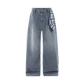 Bandana Washed Baggy Jeans