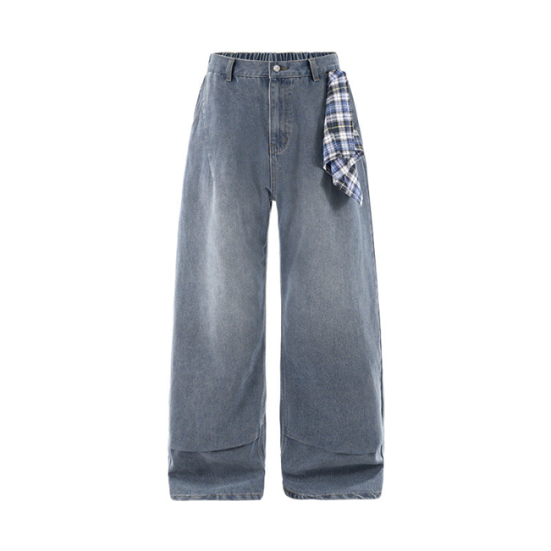Bandana Washed Baggy Jeans