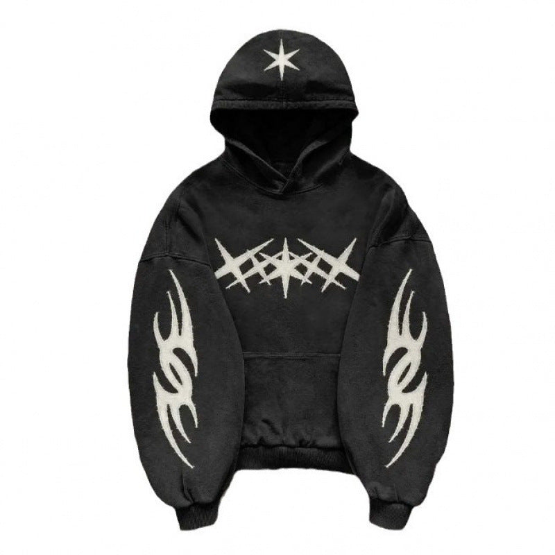 Y2K Gothic Printed Pullover Hoodie