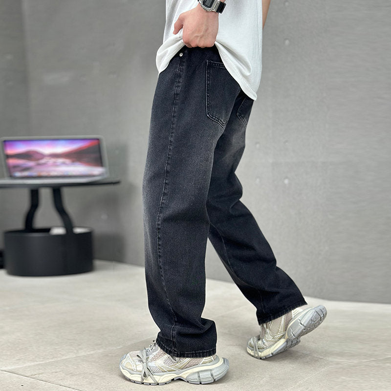 Straight Leg Denim Jeans