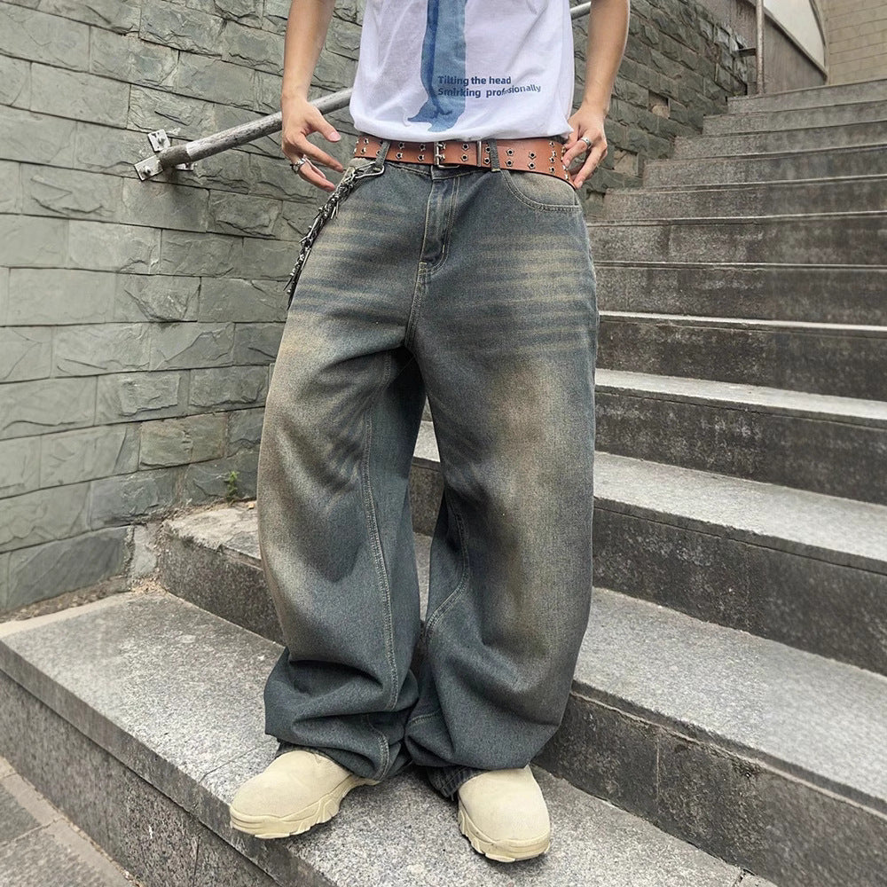 Vintage Washed Denim Jeans