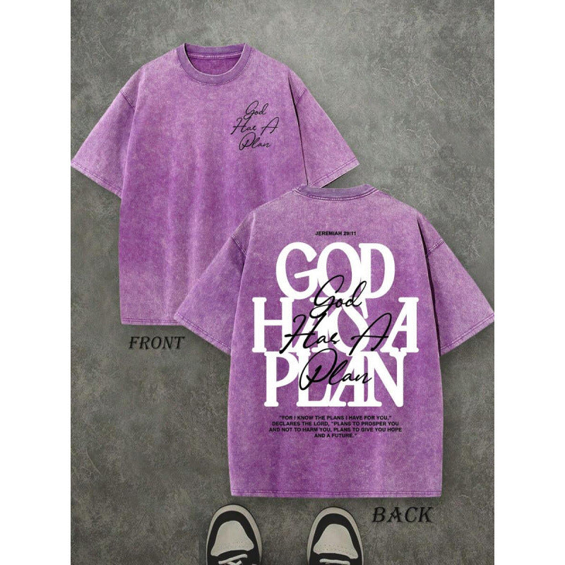 Vintage Washed God Has A Plan T-shirt