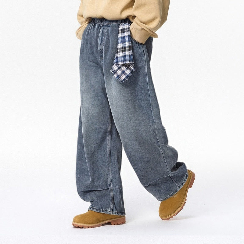 Bandana Washed Baggy Jeans
