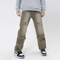 Vintage Multi-Pocket Washed Jeans