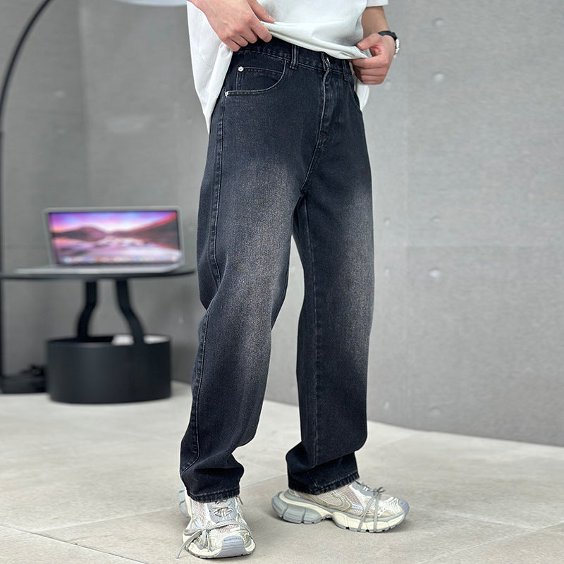 Straight Leg Denim Jeans