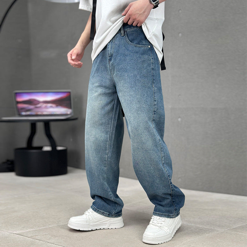 Straight Leg Denim Jeans