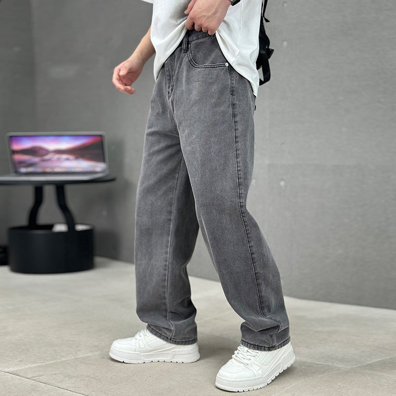 Straight Leg Denim Jeans