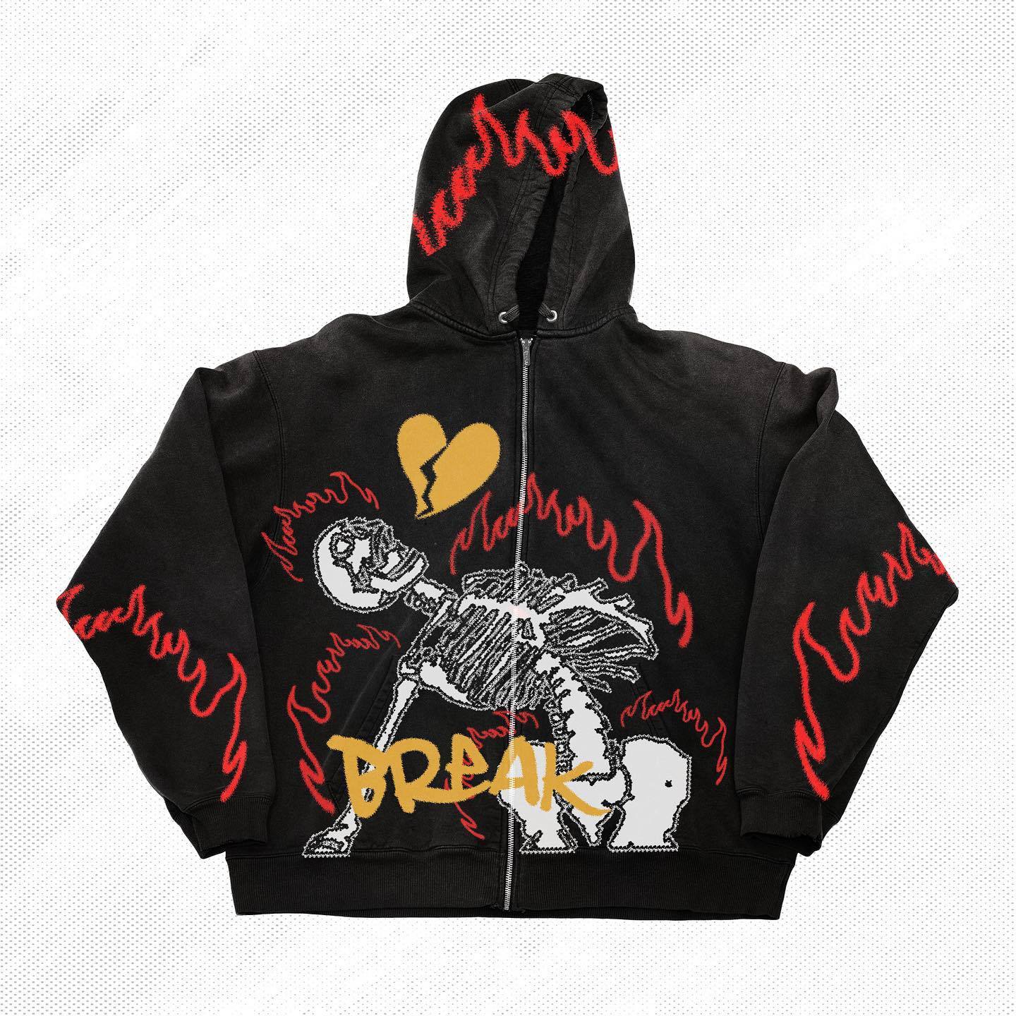 Skull Long-sleeved Hoodie