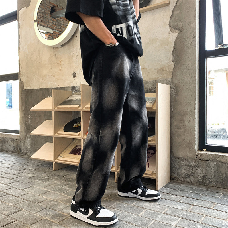 High Street Tie-dye Denim Jeans