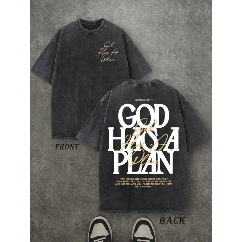 Vintage Washed God Has A Plan T-shirt