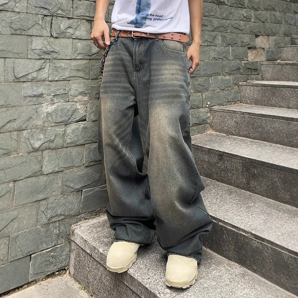 Vintage Washed Denim Jeans
