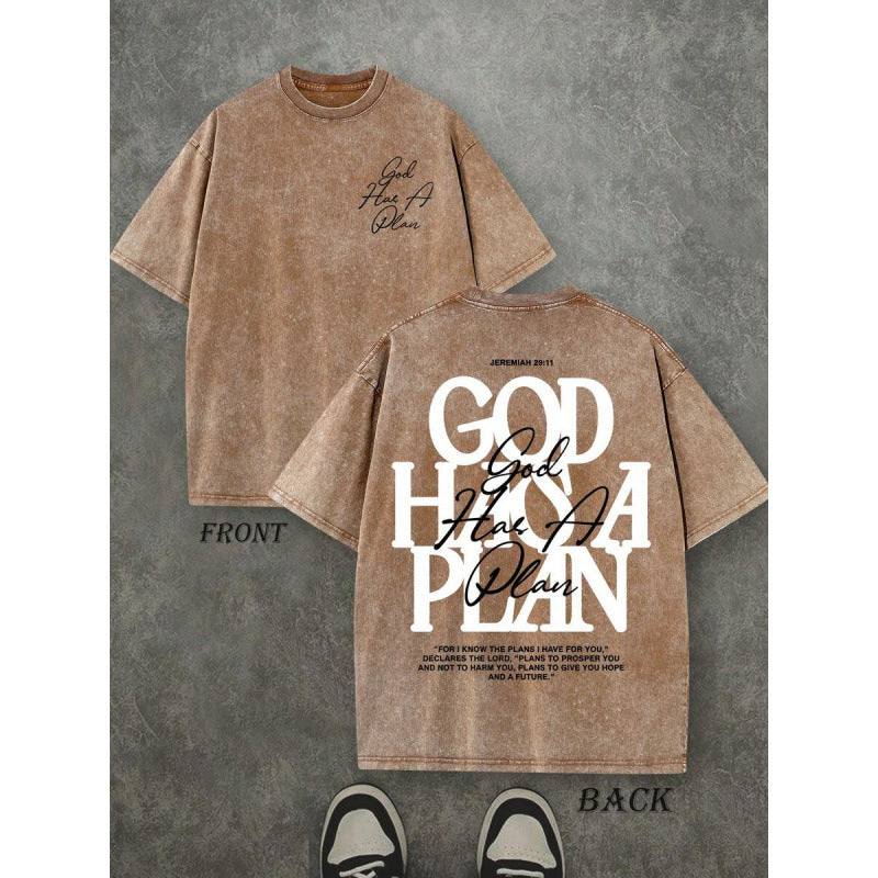 Vintage Washed God Has A Plan T-shirt