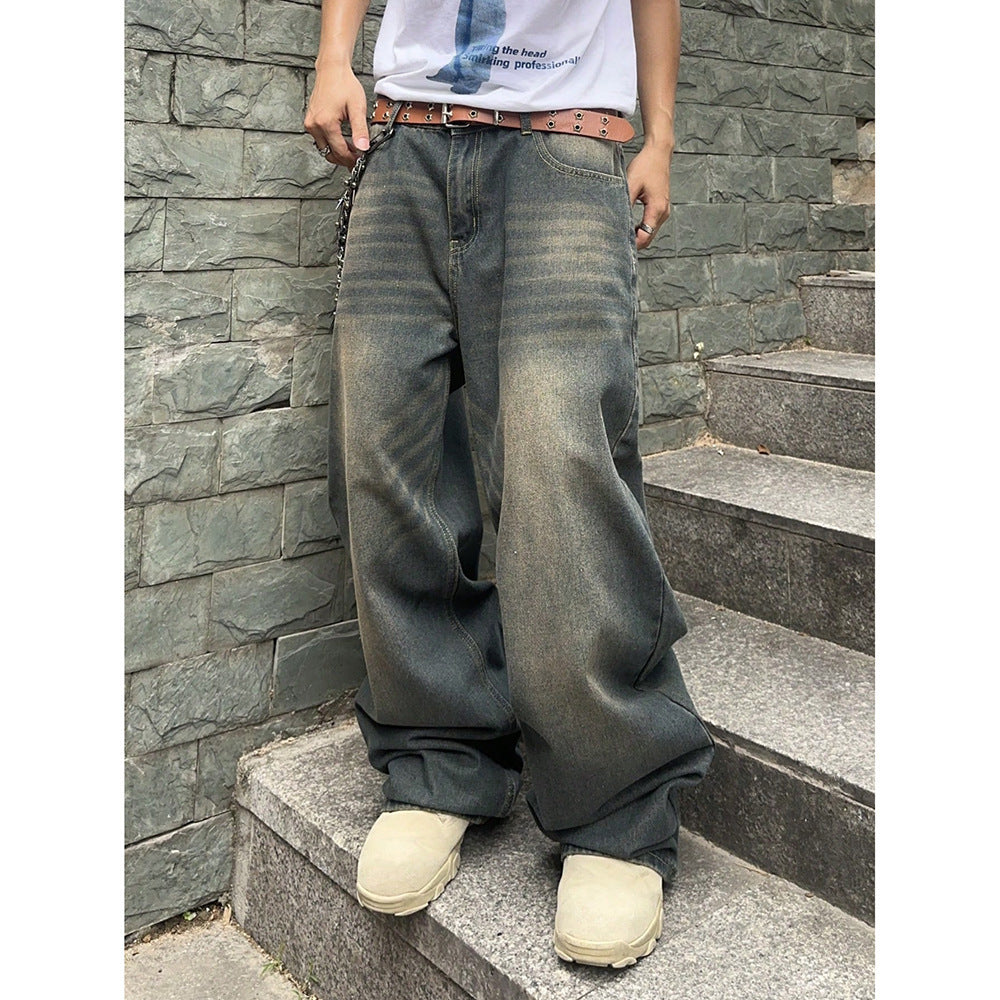 Vintage Washed Denim Jeans