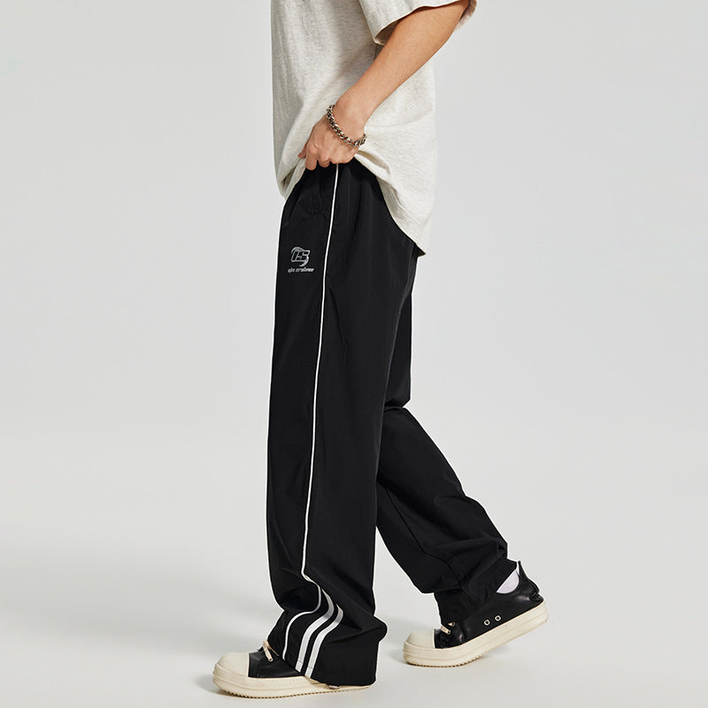 Retro Side Striped Casual Trackpants