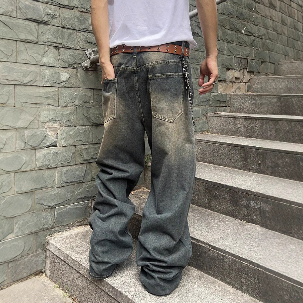 Vintage Washed Denim Jeans