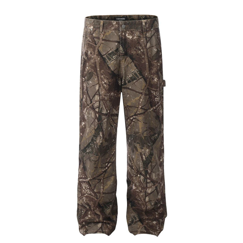 Branch Camouflage Full Printed Distressed Jeans