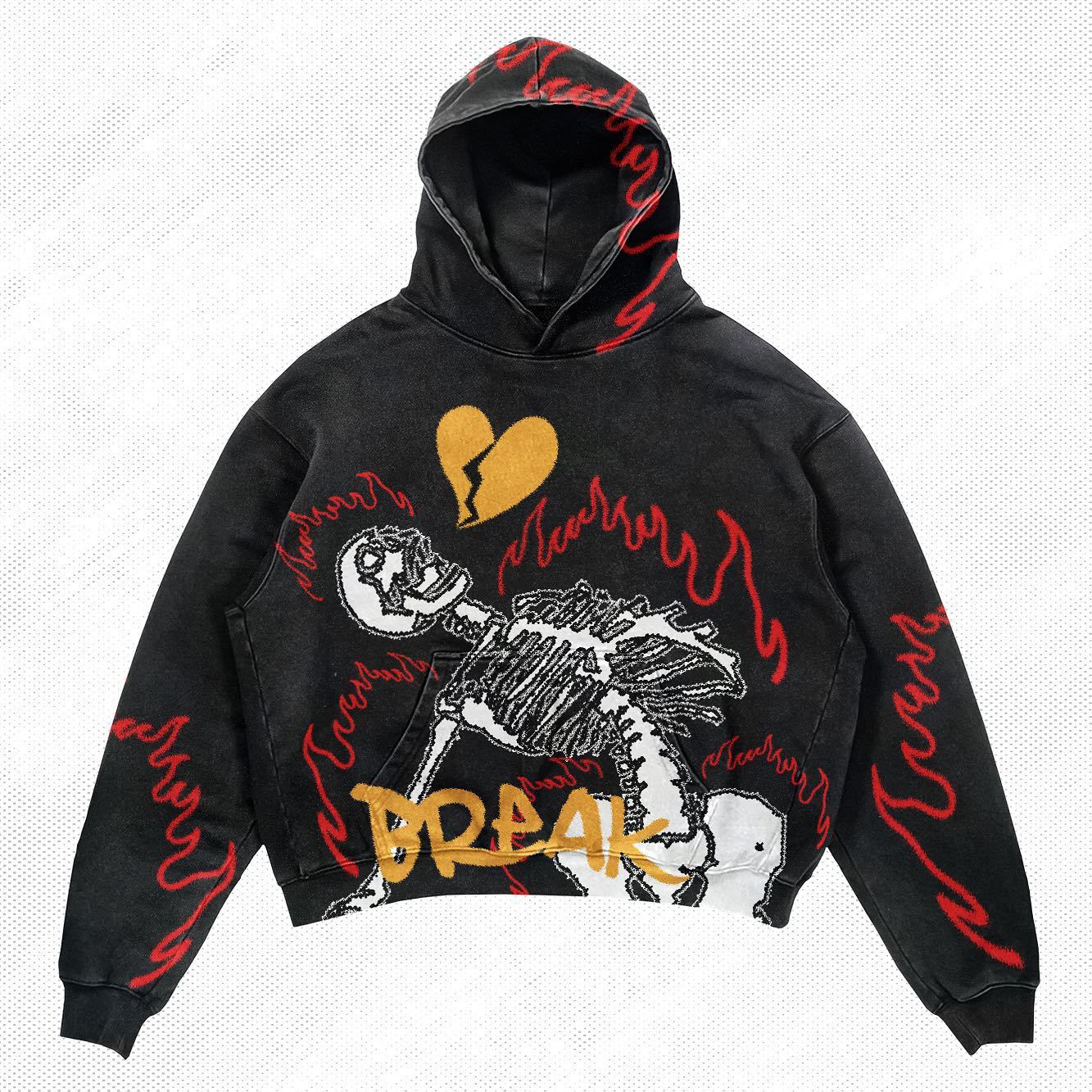 Skull Long-sleeved Hoodie