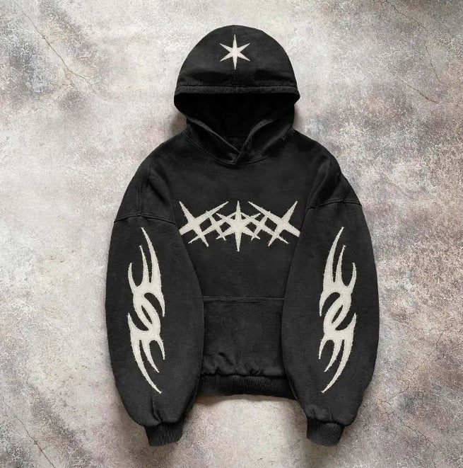 Y2K Gothic Printed Pullover Hoodie
