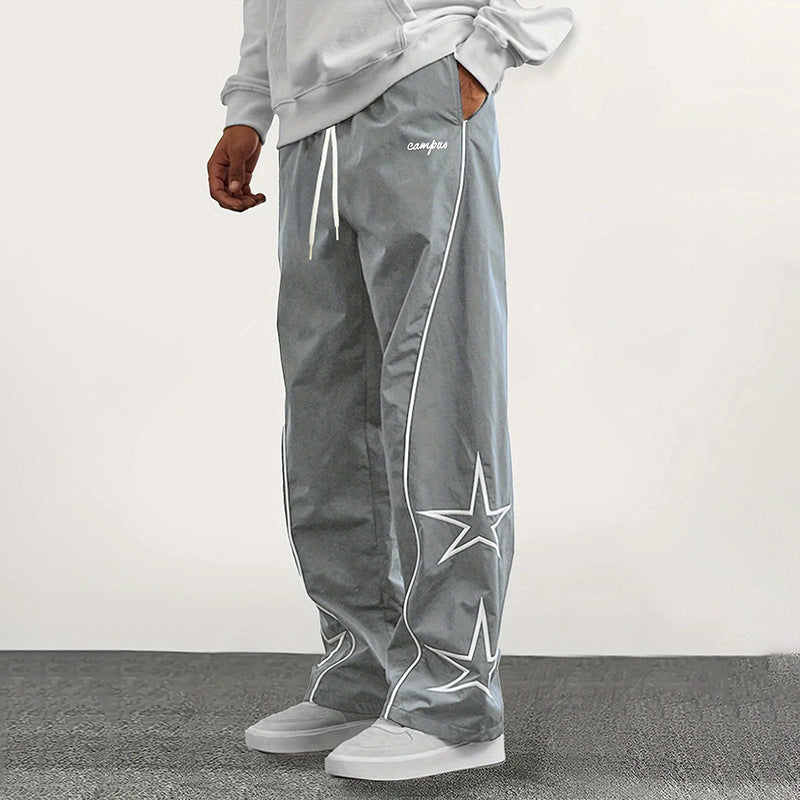 Star Stripe Summer Thin Loose Trackpants