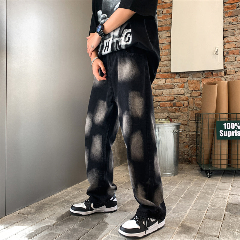 High Street Tie-dye Denim Jeans