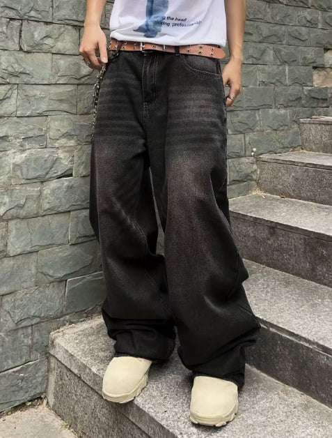 Vintage Washed Denim Jeans