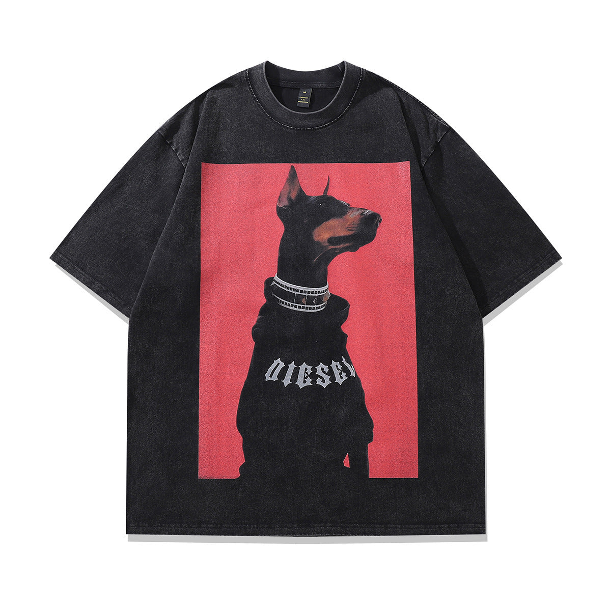 Streetwear Hip Hop Doberman Oversized T Shirt