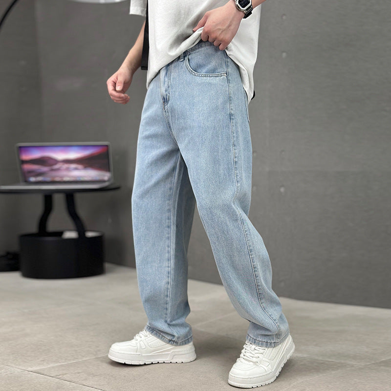 Straight Leg Denim Jeans