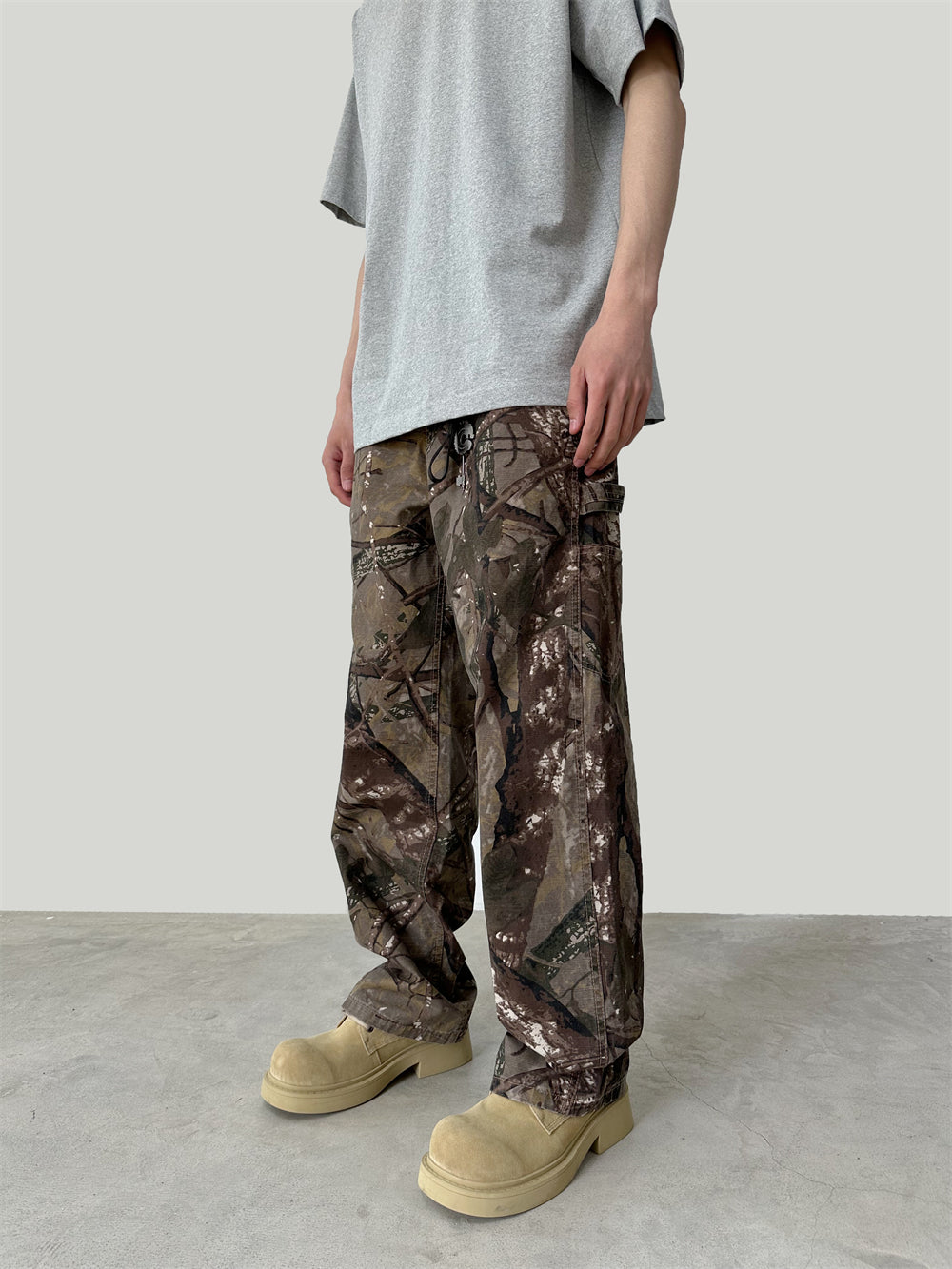 Branch Camouflage Full Printed Distressed Jeans