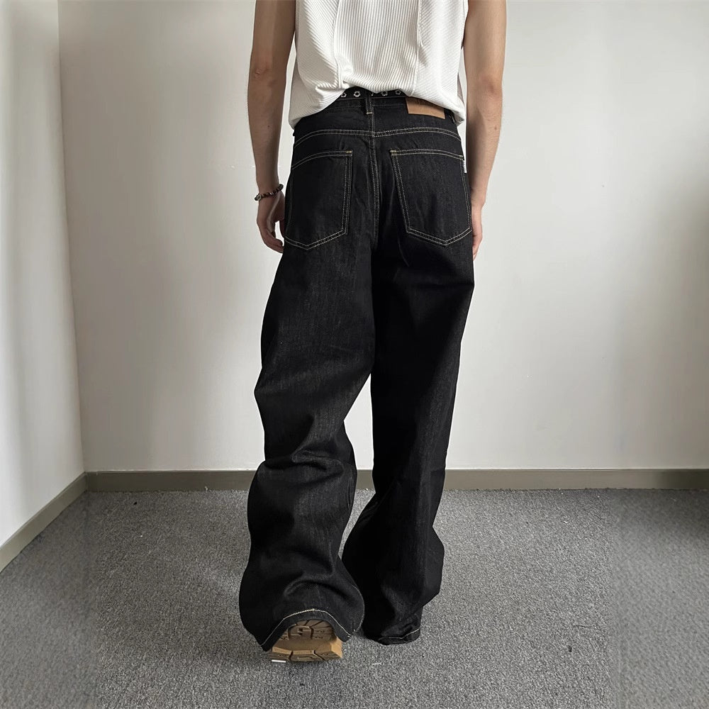 Loose Wide-leg Denim Jeans