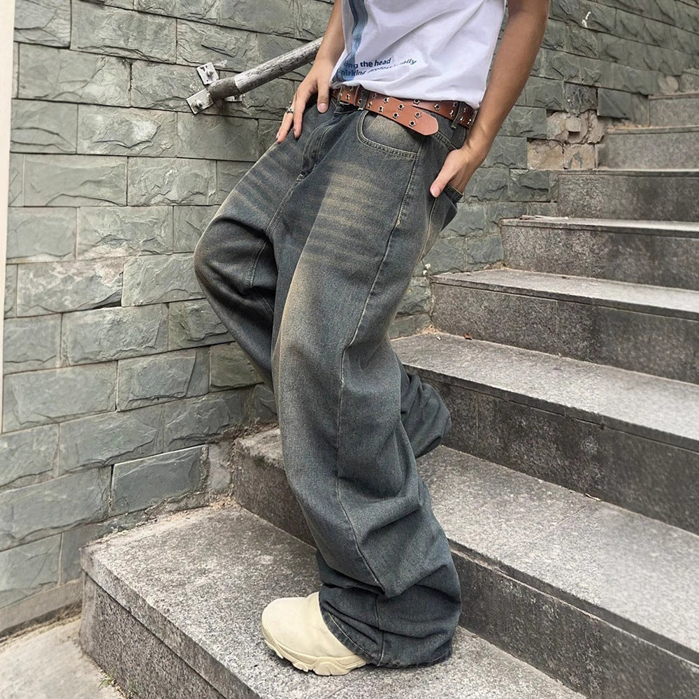 Vintage Washed Denim Jeans