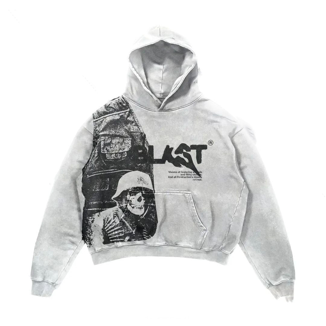 Retro Y2K Sreetwear Gothic Hoodie