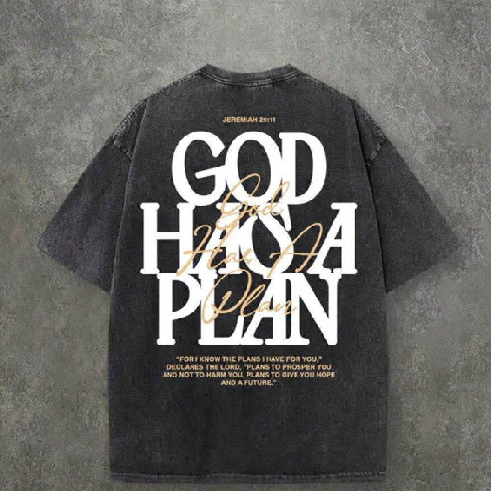Vintage Washed God Has A Plan T-shirt