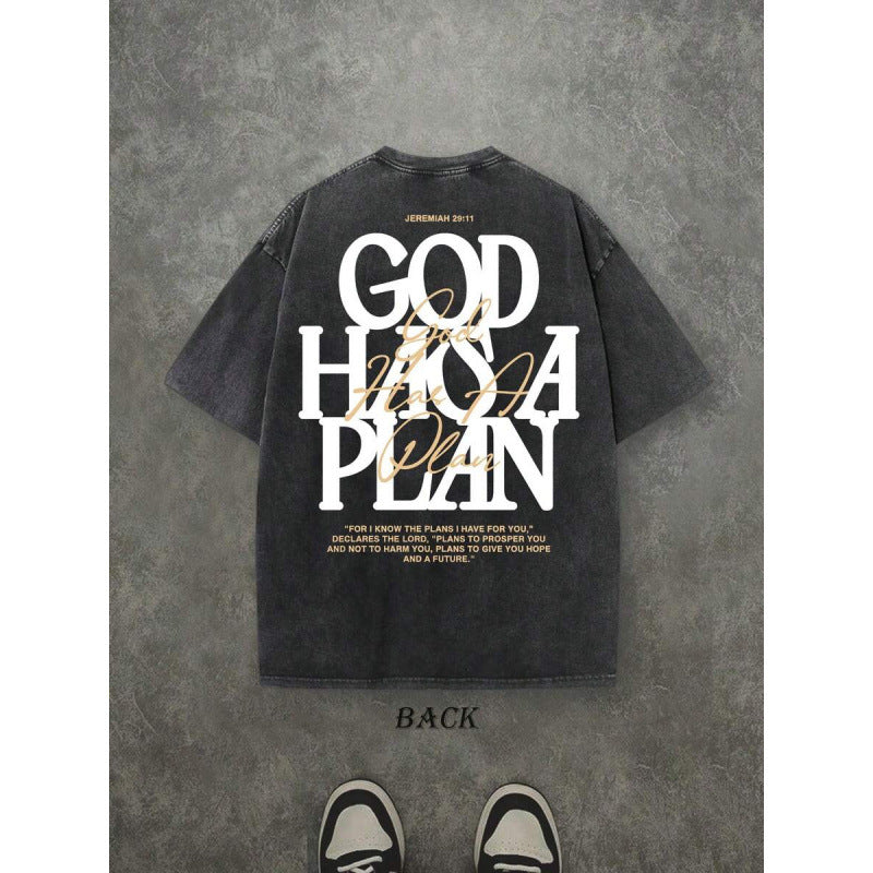 Vintage Washed God Has A Plan T-shirt