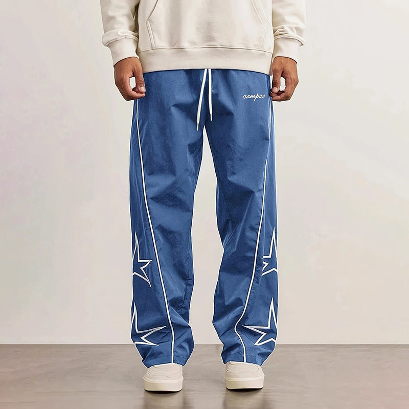 Star Stripe Summer Thin Loose Trackpants