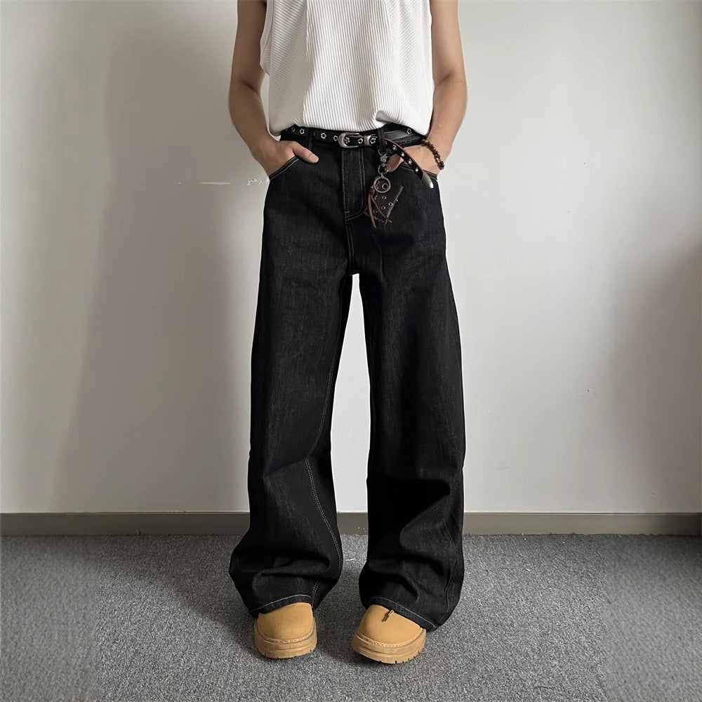 Loose Wide-leg Denim Jeans