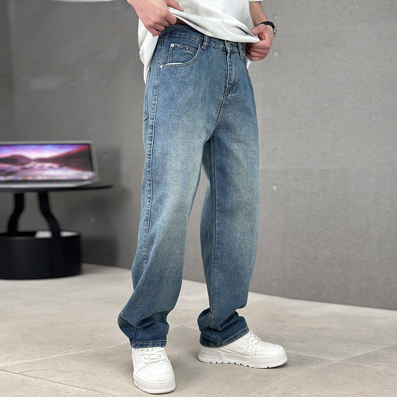 Straight Leg Denim Jeans