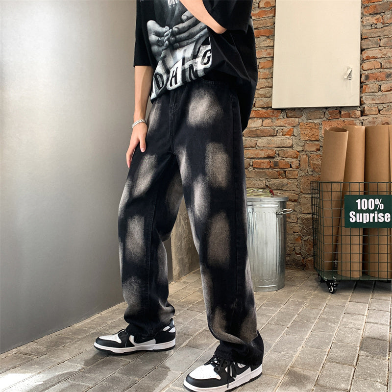 High Street Tie-dye Denim Jeans