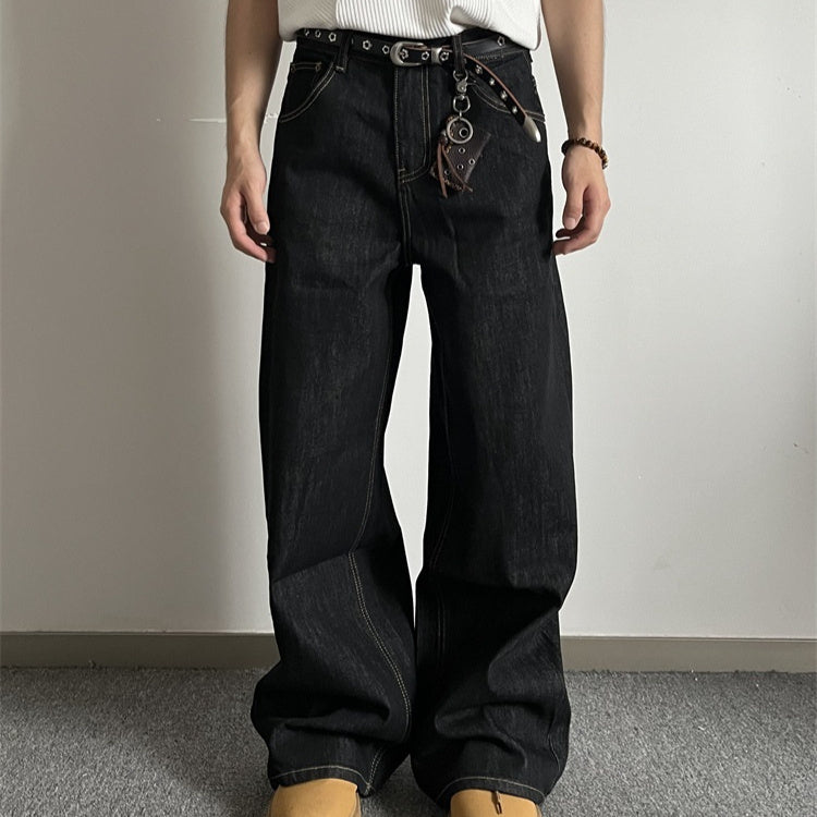 Loose Wide-leg Denim Jeans