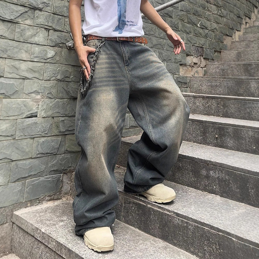 Vintage Washed Denim Jeans