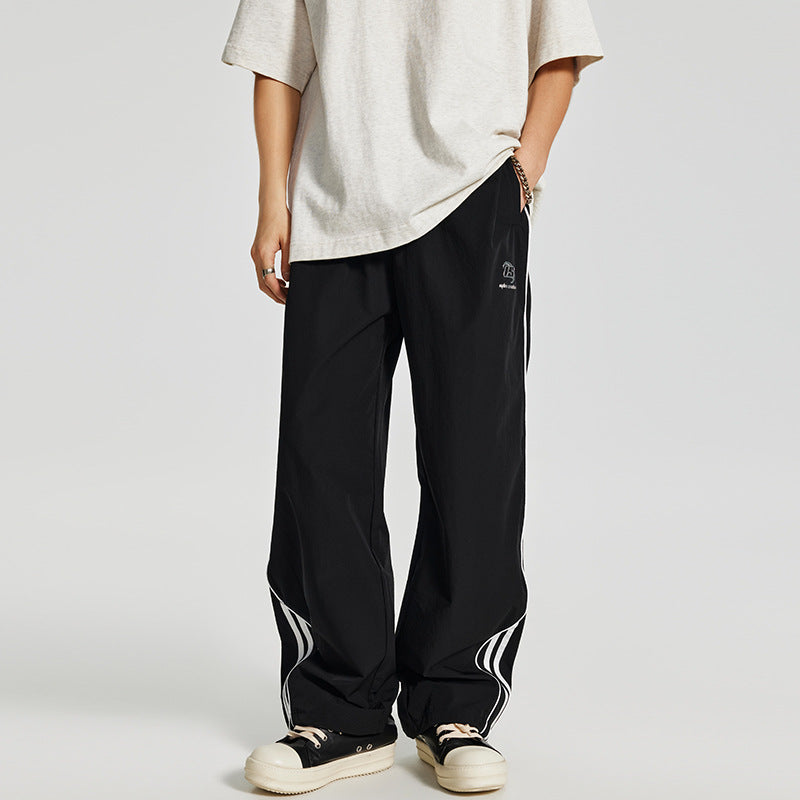 Retro Side Striped Casual Trackpants