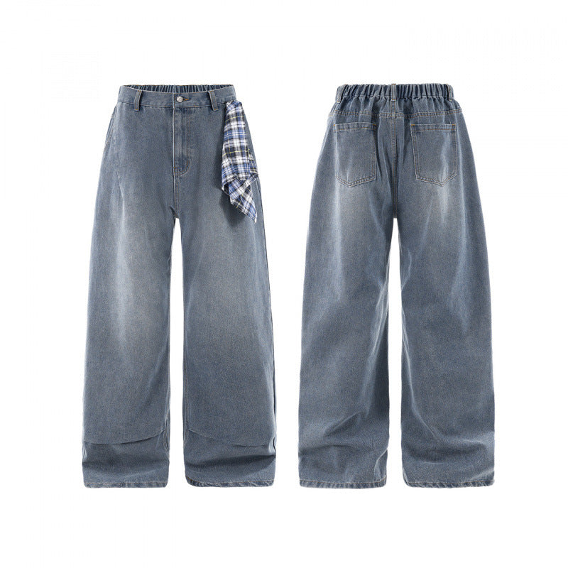 Bandana Washed Baggy Jeans