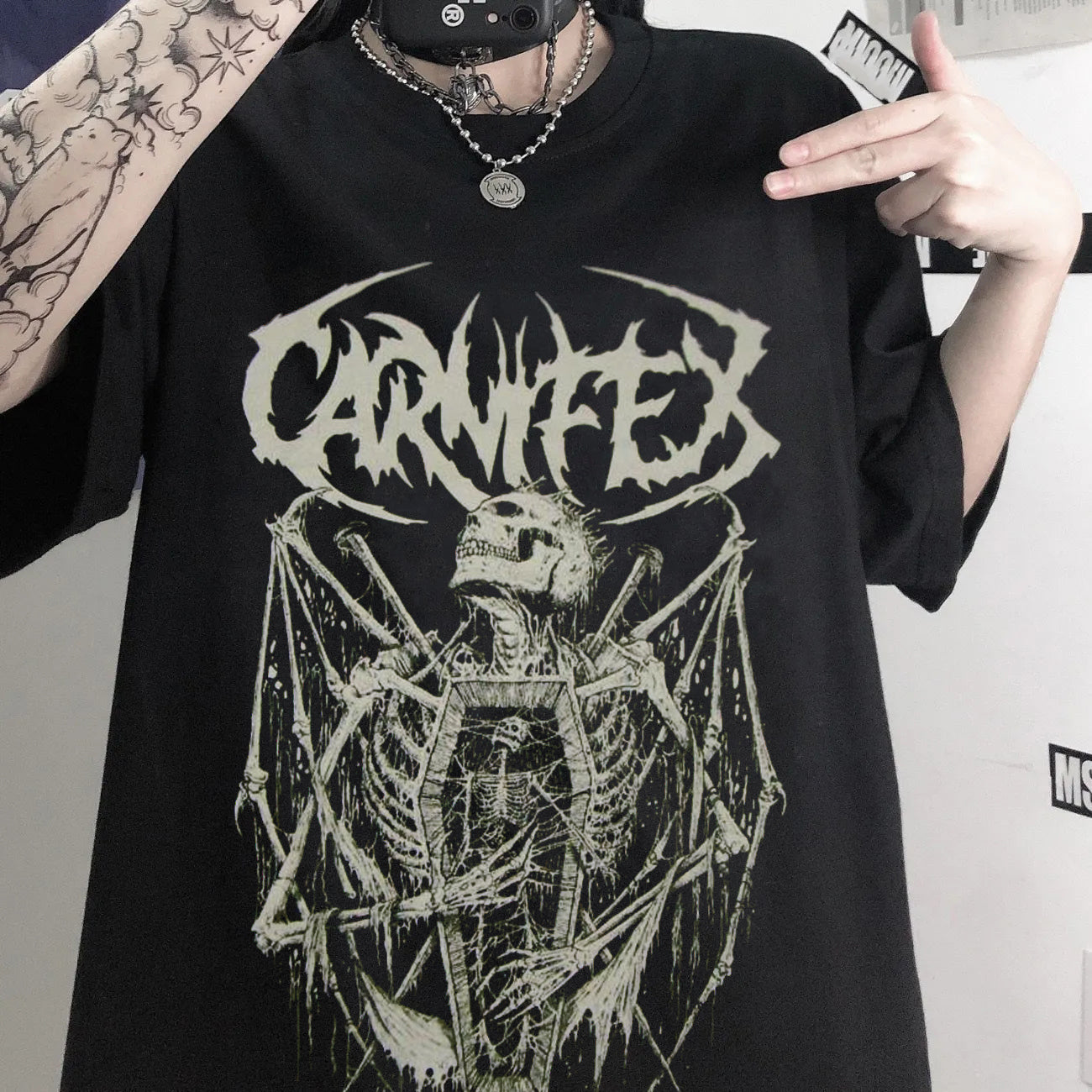 Skelton Angel Streetwear T-Shirt