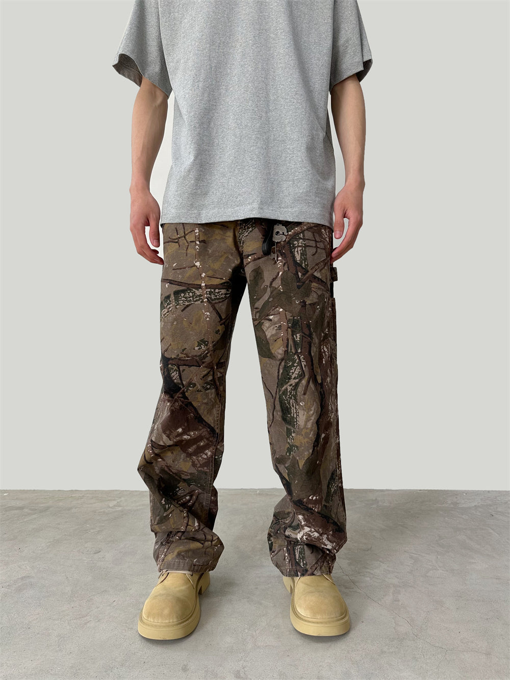 Branch Camouflage Full Printed Distressed Jeans