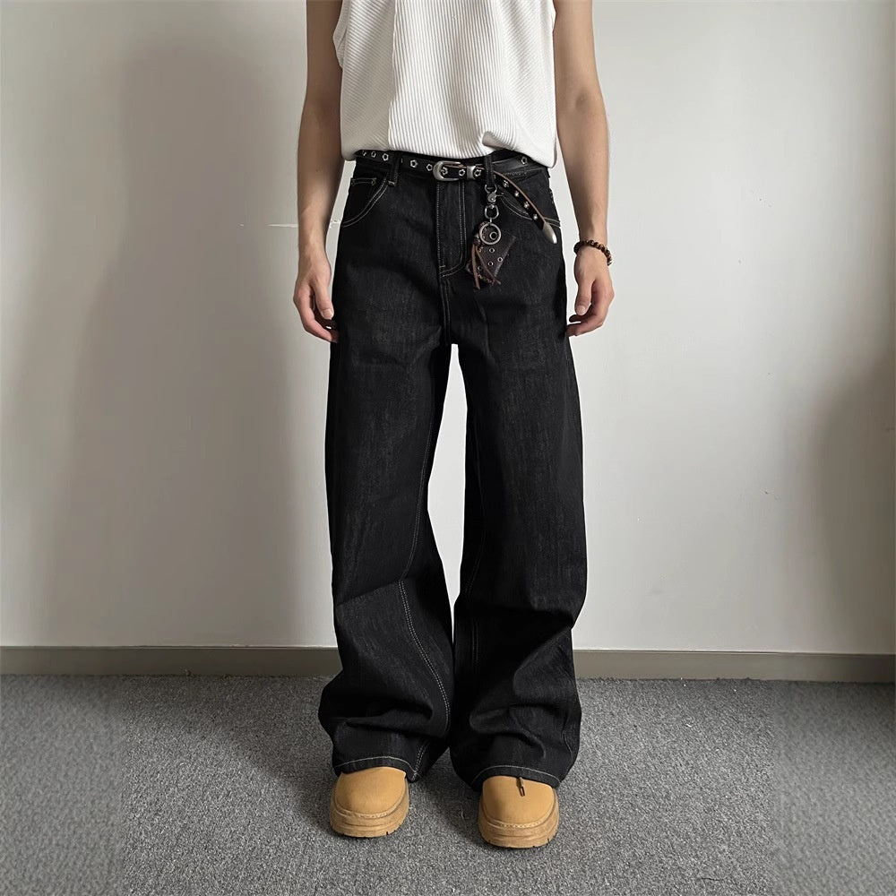 Loose Wide-leg Denim Jeans