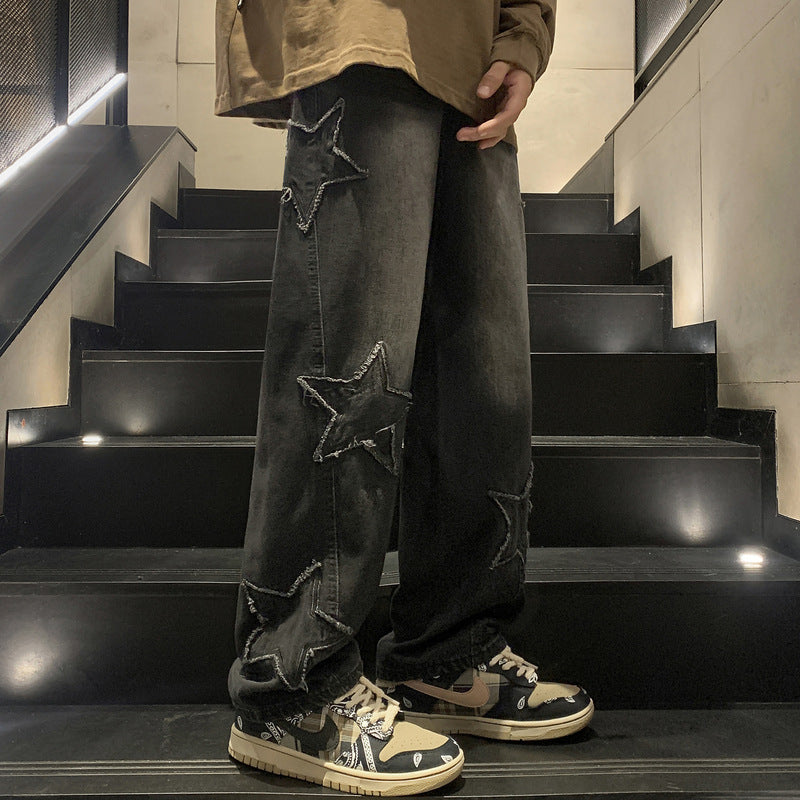 Star Streetwear Y2K Straight Leg Jeans