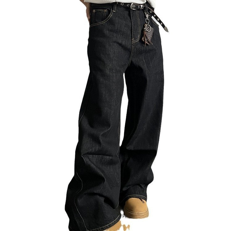 Loose Wide-leg Denim Jeans