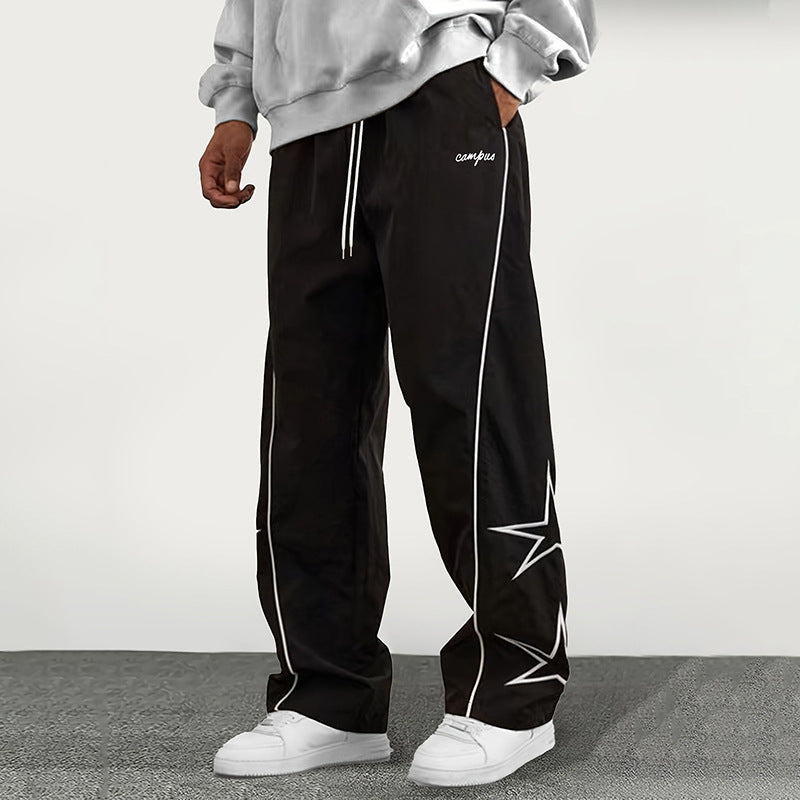 Star Stripe Summer Thin Loose Trackpants