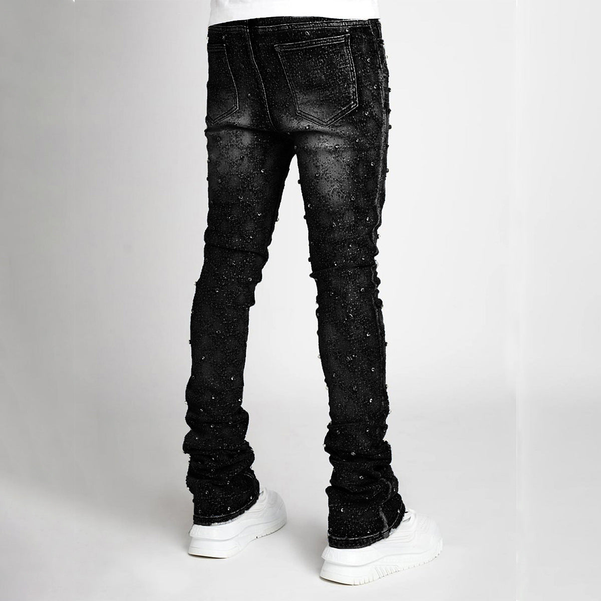Rhinestone Straight Jeans