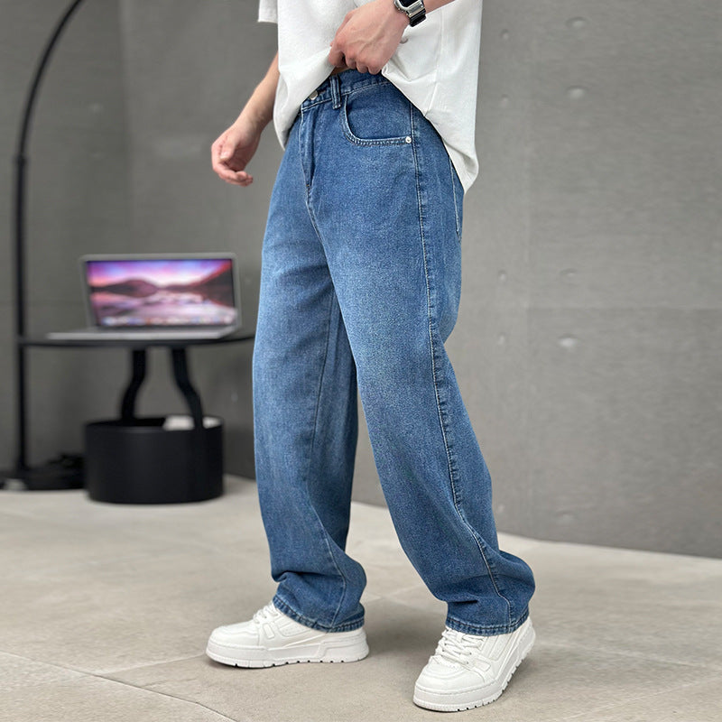 Straight Leg Denim Jeans