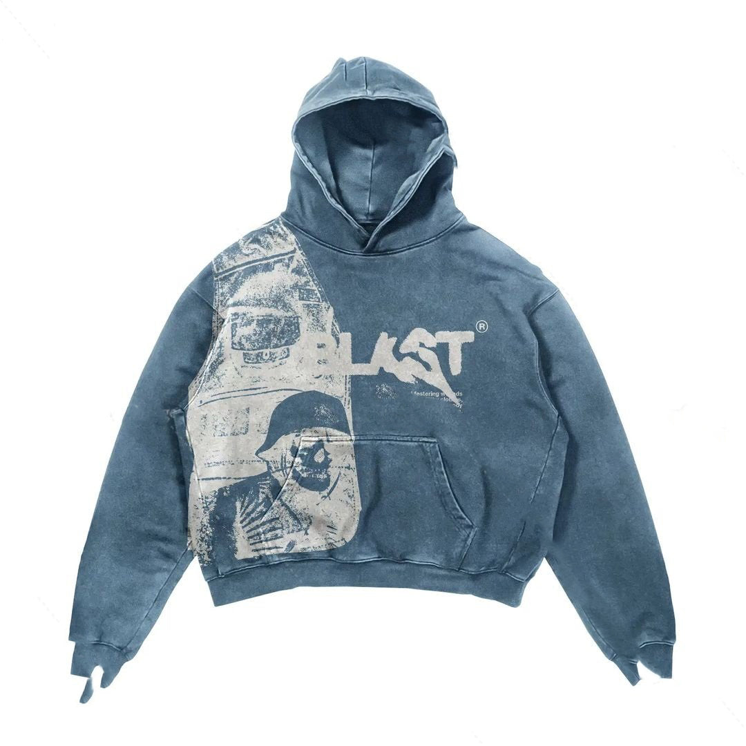 Retro Y2K Sreetwear Gothic Hoodie